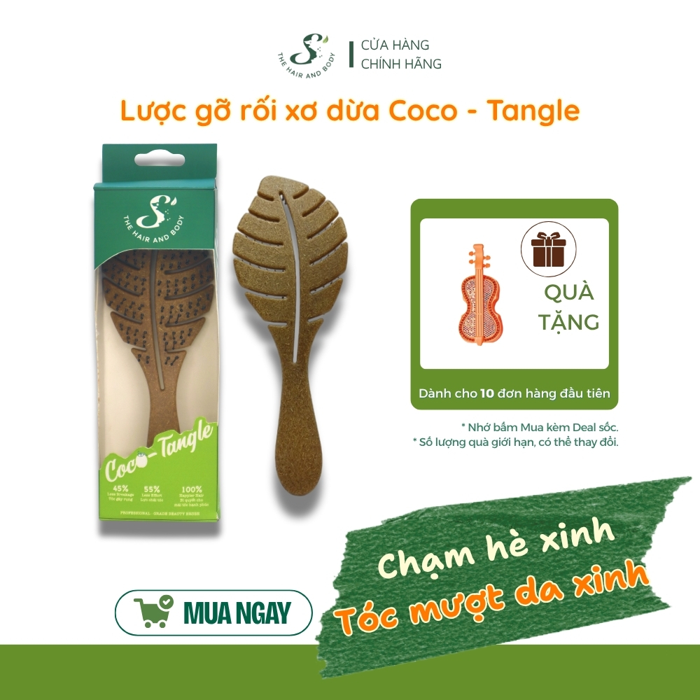 [CHẠM HÈ XINH - TÓC MƯỢT DA XINH] LƯỢC XƠ DỪA GỠ RỐI TÓC COCO-TANGLE